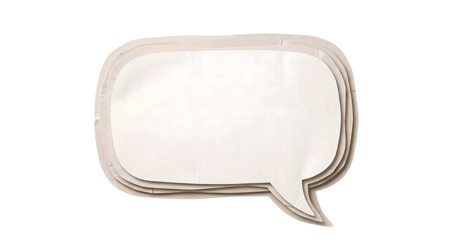 Stacked Paper Cut Speech Bubble
