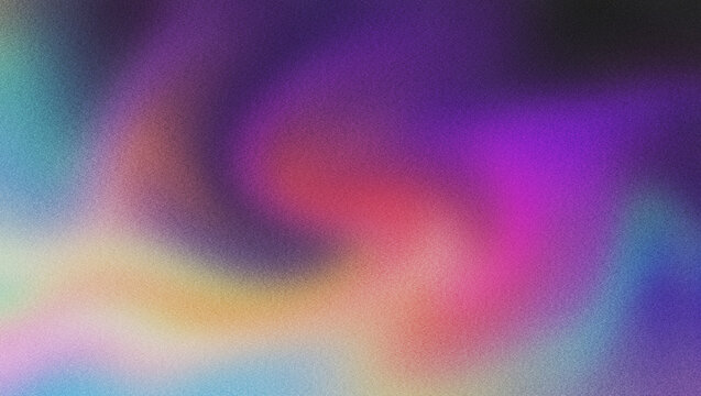 Grainy gradient background with vibrant wavy light leaks, abstract lo-fi texture, colorful blurred aura for retro aesthetic designs