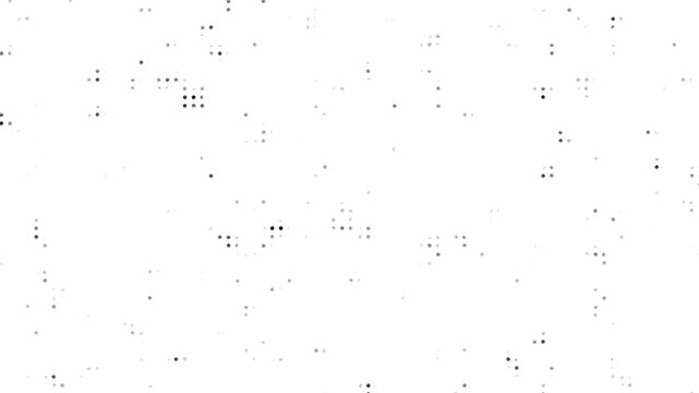 Animated abstract technology white background random dots and grid 4K Animation