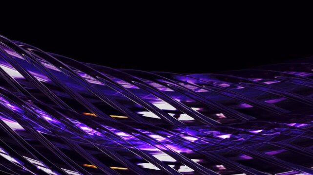 Futuristic Purple Glowing Wave Background Animation with Abstract Digital Light