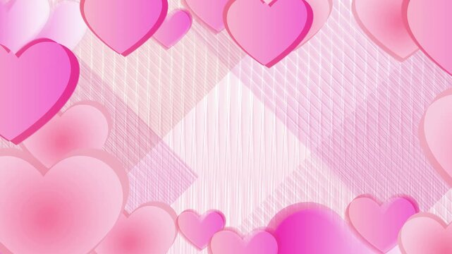 Pink hearts frame and texture 4K