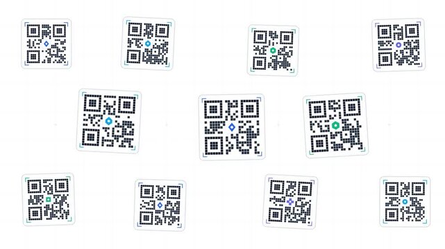 Dynamic Grid of Colorful Motion Animated QR Codes