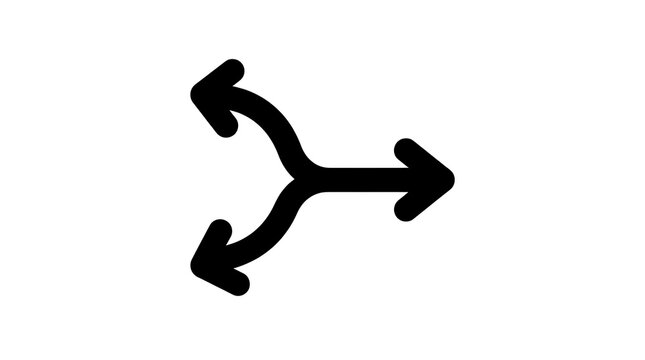 Three directional arrows icon set