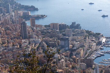 Obraz premium Panoramic view of Monaco-Monte Carlo. French Riviera, France.