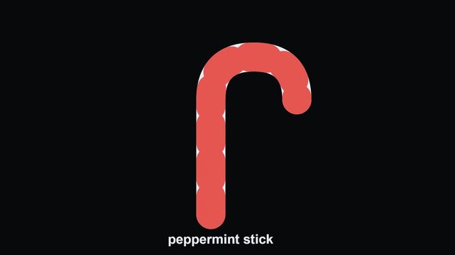 Christmas Candy Cane Peppermint Animated Icon