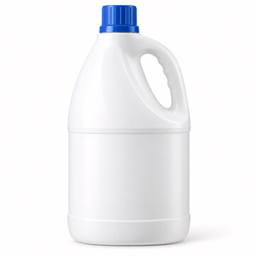 blue-capped white plastic bottle