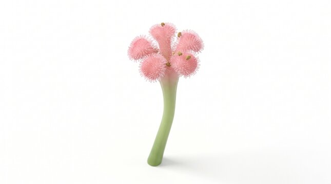 Flower stigma pollen receptor simple portrait white background