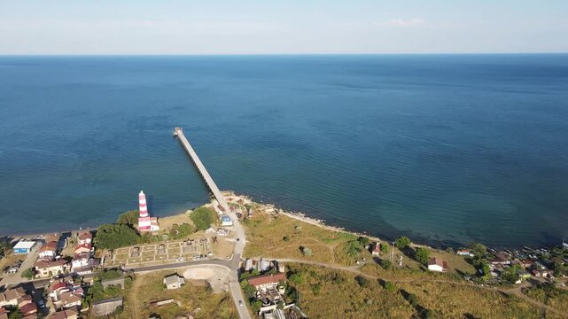 Aerial view of Black sea coast near Shabla cape, Dobrich Region, Bulgaria