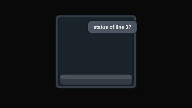 AI Manufacturing Assistant Chat Animated Icon