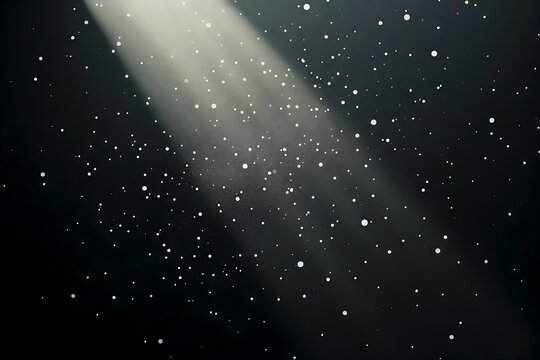 Ethereal dust motes floating in a single shaft of light