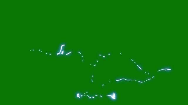 lightning flash light, blue lightning bolt,Strong thunder lightning animated overlay, Multiple lightning bolts on vibrant green screen background.4k animatio
