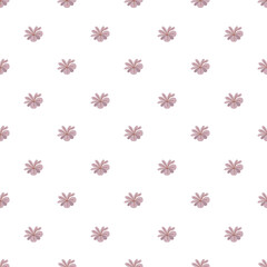 Minimalist mauve floral seamless pattern with tiny aesthetic flowers illustration © aish