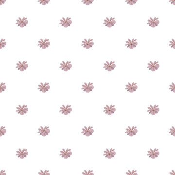 Minimalist mauve floral seamless pattern with tiny aesthetic flowers illustration