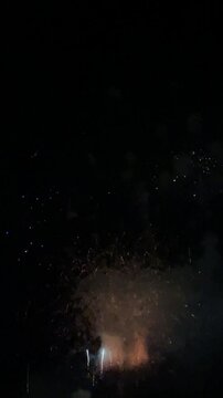 Fireworks on the Rapallo seafront during the July 2026 festivities