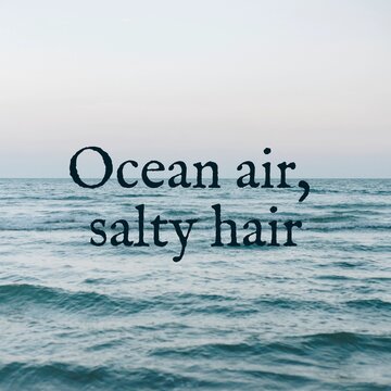 Beach quote Instagram post template