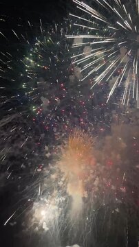 Fireworks on the Rapallo seafront during the July 2026 festivities
