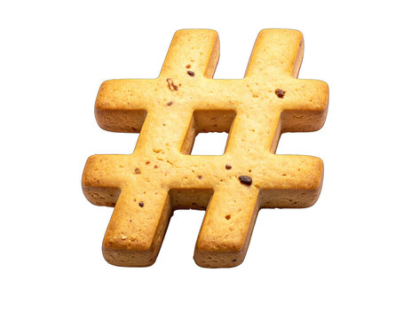 a high quality stock photograph of a hashtag # isolated on a white background