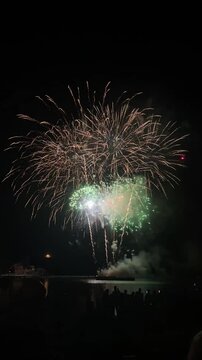 Fireworks on the Rapallo seafront during the July 2026 festivities