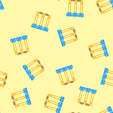 wicket croquet game vector seamless pattern wicket croquet game sign illustration