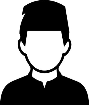 Hari Sumpah Pemuda Indonesia national day iconic silhouette vector illustration featuring a young man with peci