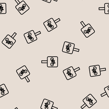route for bicyclist line seamless pattern route for bicyclist thin line illustration