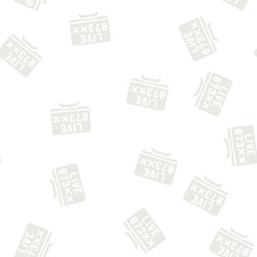 live lottery tv screen glyph vector seamless pattern. live lottery tv screen signthin illustration