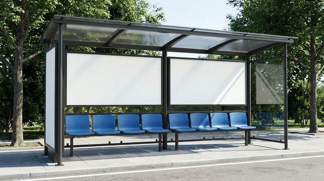 Bus stop with space for advertising