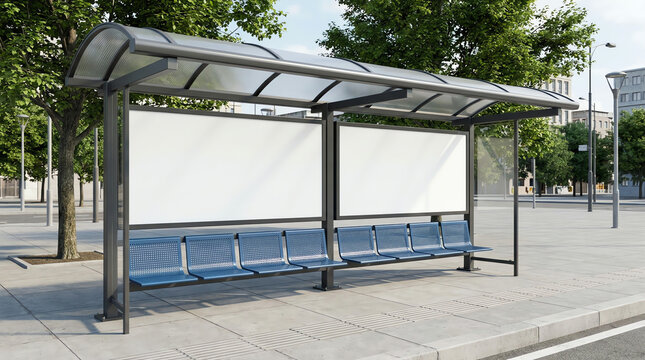 Bus stop with space for advertising