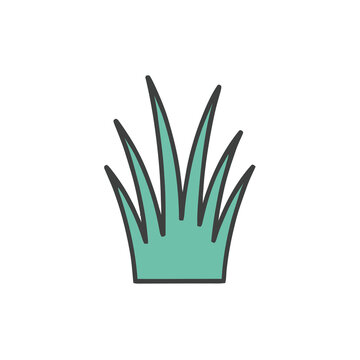 Illustration of green grass blades