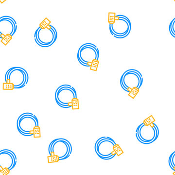 lock equipment for bicycle vector seamless pattern lock equipment for bicycle sign illustration