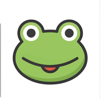 Cartoon frog face