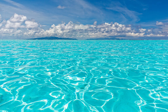 FRENCH POLYNESIA. BORA-BORA ISLAND. THE SOUTHERN PART OF THE LAGOON