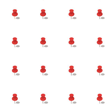 Red push pins pattern