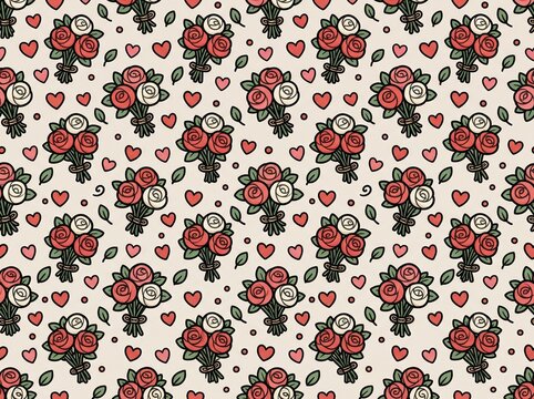 seamless floral pattern with flowers