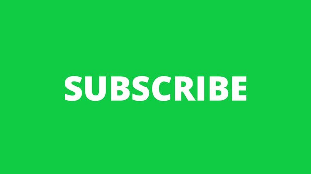 The video features bold, white text on alternating green and black backgrounds, sequentially displaying the words "LIKE," "COMMENT," "SHARE," and "SUBSCRIBE" as a call to action