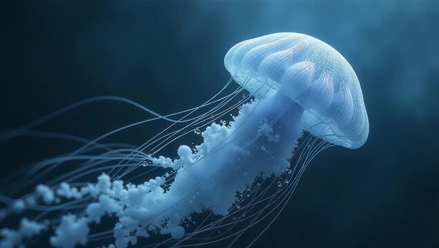 Graceful Jellyfish Gliding Through the Ocean Depths