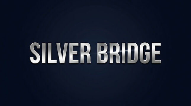 Metallic silver text effect design on dark background for stylish typography projects