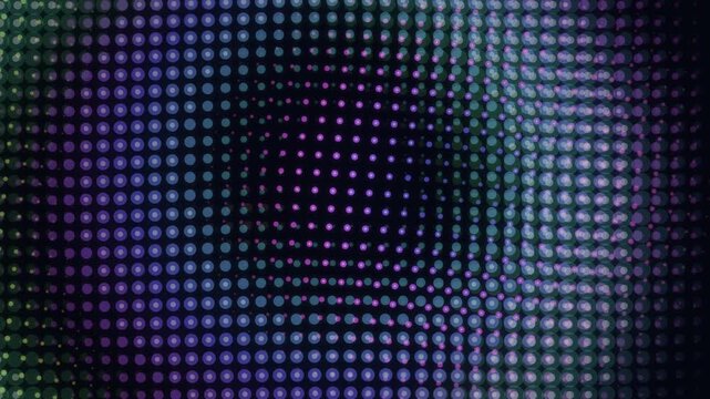 Abstract Digital Art Featuring Vibrant Circular Halftone Pattern Design