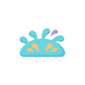 Cartoon blob with tentacles and spots