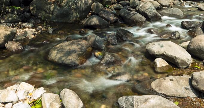Timelapse of the flow of a small river