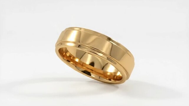 Shiny Beautiful golden wedding rings 