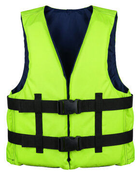 High Visibility Neon Yellow Life Jacket with Buckled Straps