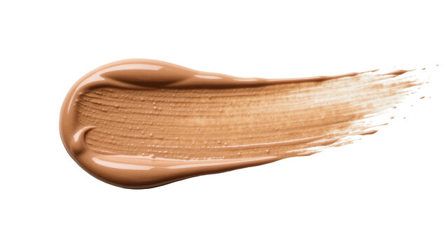 Thick creamy beige foundation swatch with subtle texture, isolated on transparent background
