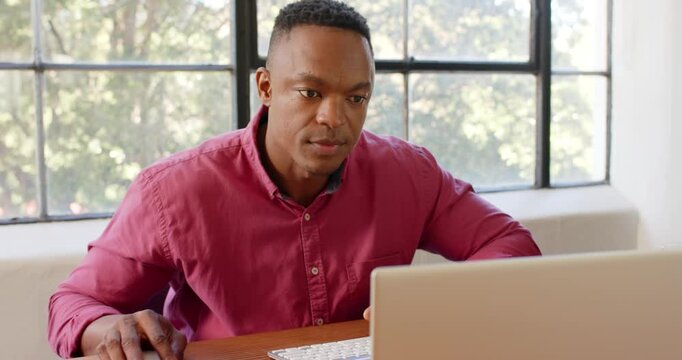 Lifestyle videos indoor of people doing activities at office, excited man in red shirt reacting to l