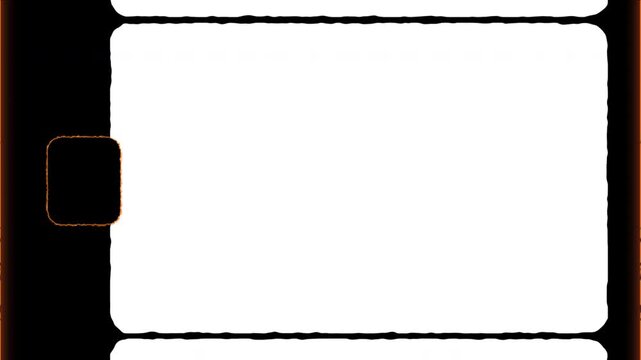 Film Frame with Sprocket Hole for Retro Vintage Effects, 
Super 8 mm moving for overlay your video. 