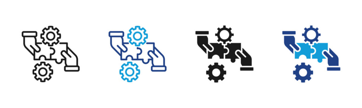 Process Automation Web icon with multiple style collection