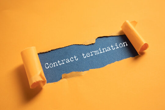 Contract termination text on paper