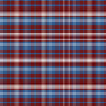 Maroon and blue plaid checkered seamless pattern background