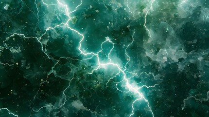 Fototapeta premium Exquisite high fashion photography capturing an ultra-detailed translucent jade stone slab with countless glowing white lightning and mysterious light texture background