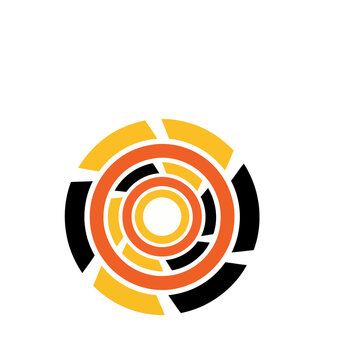 Concentric circles logo with segments